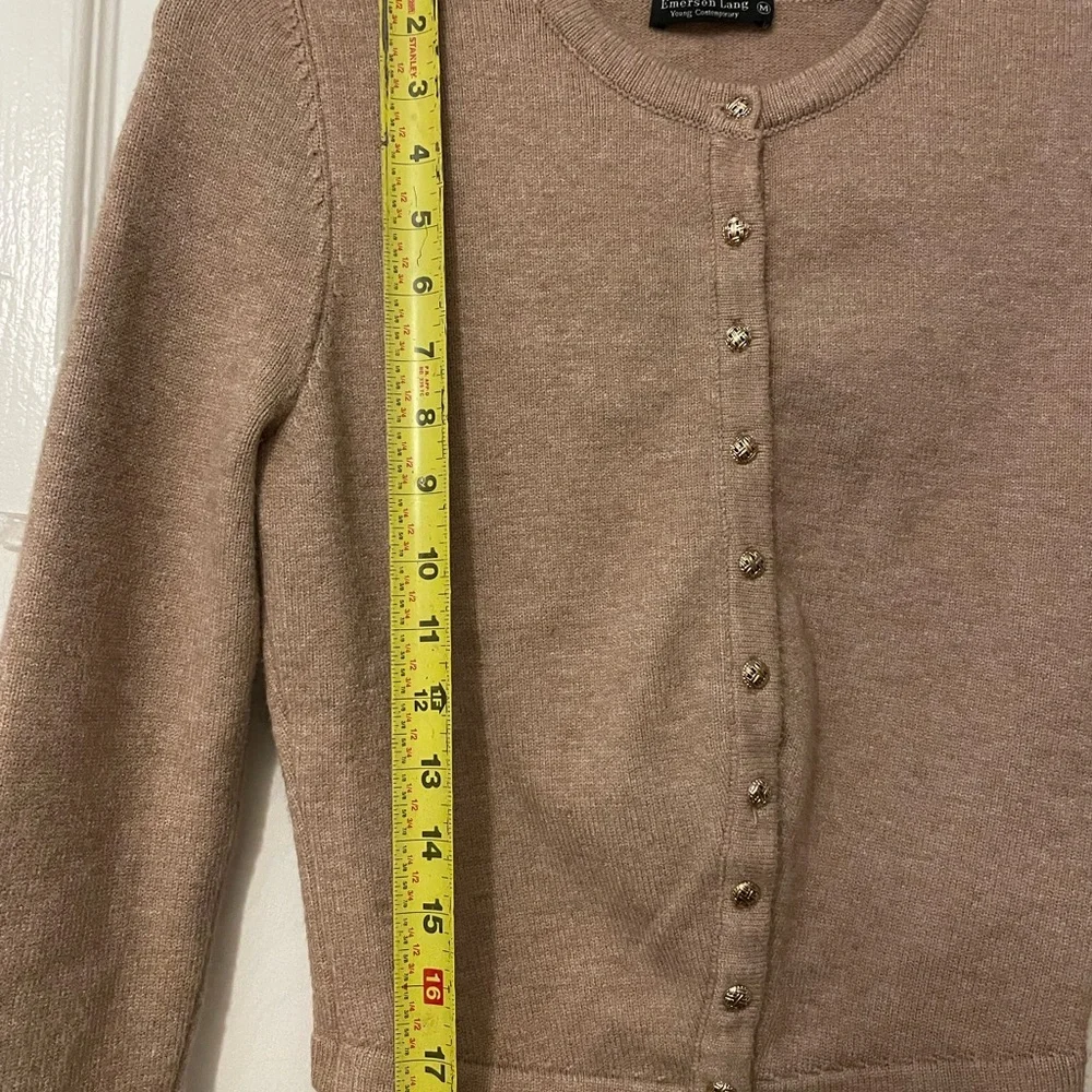 Emerson Lang Young Contemporary Brown Button-Up Cardigan - Picture 4 of 12